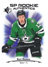 2021-22 SP Blue #126 Riley Damiani Rookie Card. rookie card picture