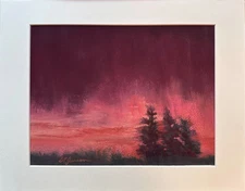 Pastel Painting "Sky Fire" New Mexico Artist Sharon Jensen Original