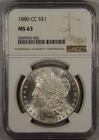 1880-CC Morgan Silver Dollar NGC MS63 $1