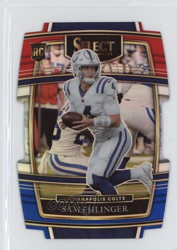 2021 Panini Select Concourse Red & Blue Prizm Die-Cut Sam Ehlinger #98 Rookie RC