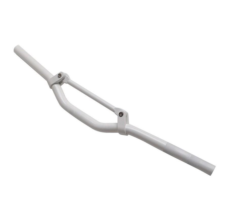 Guidon street alu blanc Replay l625mm avec barre h40mm pour scooter et moto 50cc