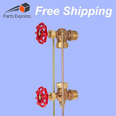 3/4'' NPT BRONZE WATER GAUGE VALVE SET FOR 3/4'' OD SIGHT GLASS  w/BALL CHECK