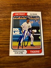 2023 Topps Heritage Detroit Tigers Brendon Davis Autographed Baseball Card #67