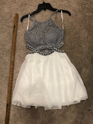 white strapless homecoming dress Koscy White Strapless Bodycon Homecoming Dress With Ruffles main image 0