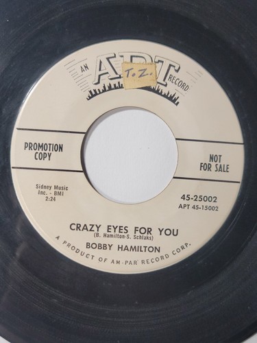 BOBBY HAMILTON Crazy Eyes For You / While Walking Together APT 7" Single 45 RPM - Picture 4 of 4