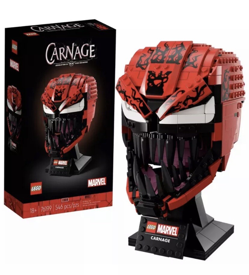 LEGO 76199 Marvel Super Heroes Spider-Man Carnage Helmet, NEW SEALED!!  RETIRED!!