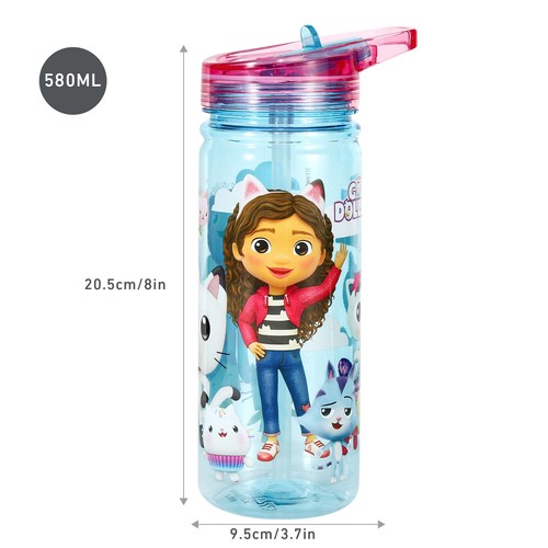 Gabby's Dollhouse Kids Childrens 580ml Ecozen Reusable Water Bottle, BPA Free - Picture 2 of 8