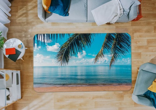 3D Beach Blue Ocean ZHUA2059 Game Non Slip Rug Mat Photo Carpet Amy - Bild 2 von 5