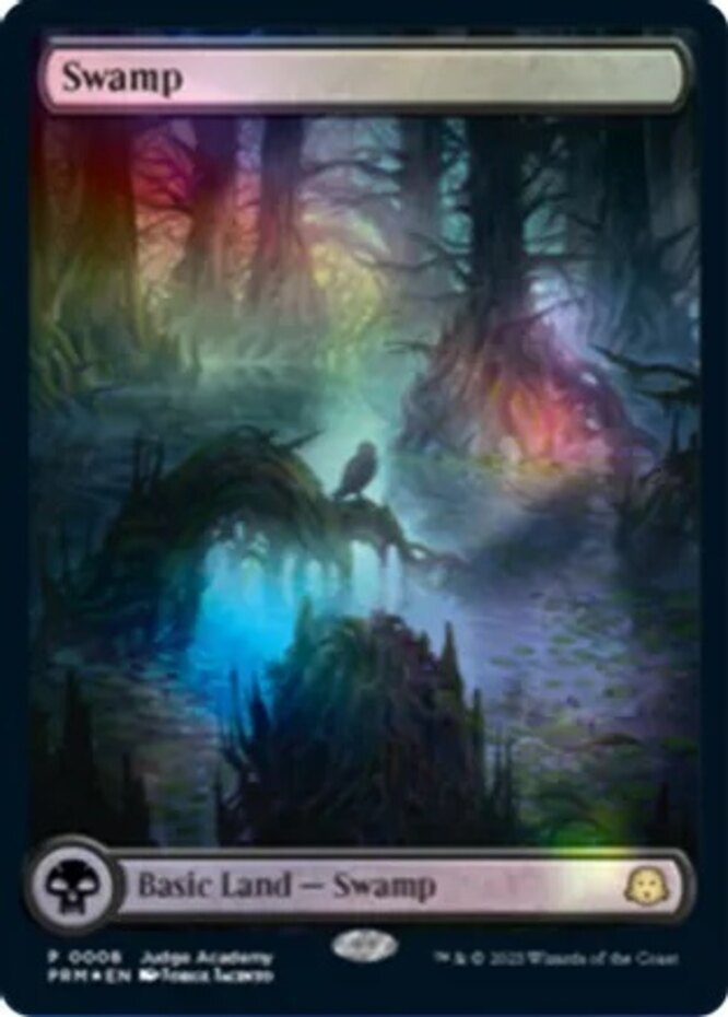 1x] Swamp - Full Art (0008) - Foil Judge Promos Near Mint