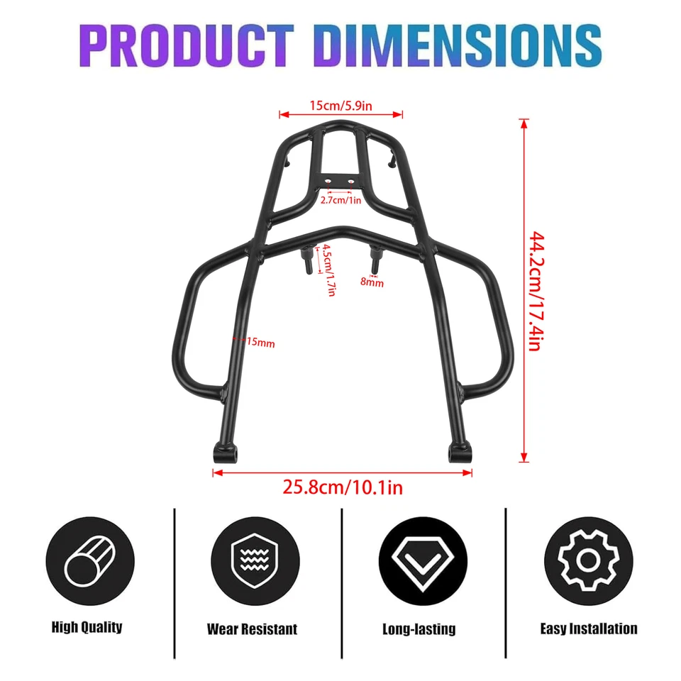 Rear Tail Luggage Rack Cargo For Kawasaki KLX300 KLX300SM KLX250 S SF 2009-2023 - Imagem 2 de 4