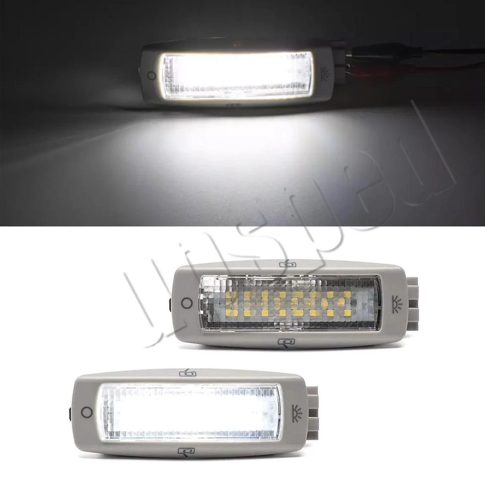 Luz domo mapa lectura trasero negro blanco para VW Golf Passat Skoda excelente asiento nuevo Foto 2 de 4