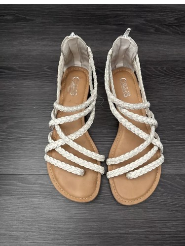 Carlos by Carlos Santana Amara Strappy Sandals WHITE Womens Shoes