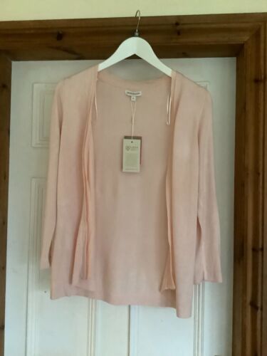 Womens Blush Cardigan with Silk Trim from Monsoon Size Small New with Tags - Picture 5 of 5