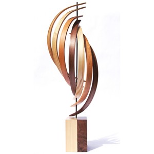 Modern Wood Sculpture Natural Wood Elegant Home Decor Contemporary Wooden Art Ebay usd
