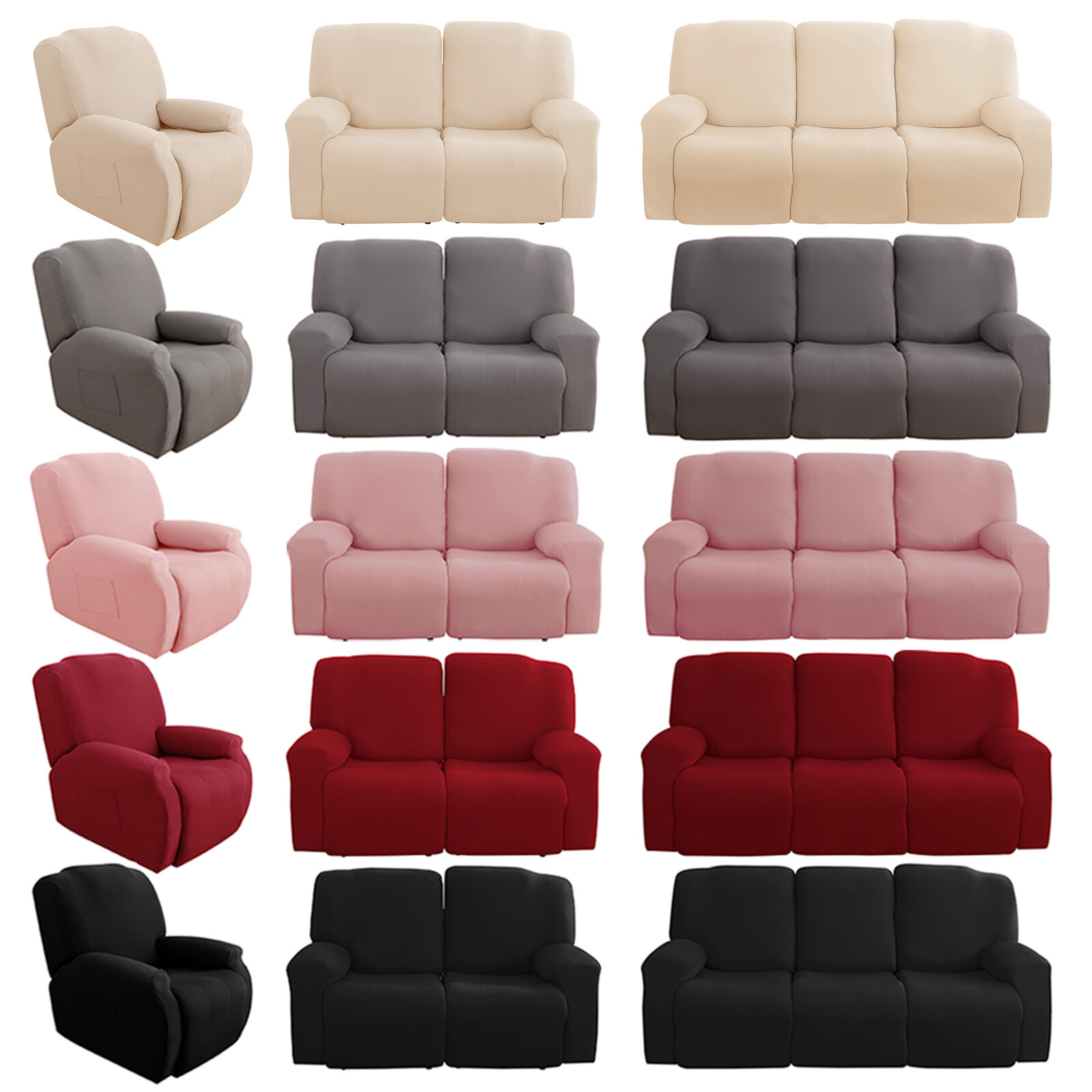 Loveseat 3 Seat Covers For Oversize Recliner Couch Sofa Covers