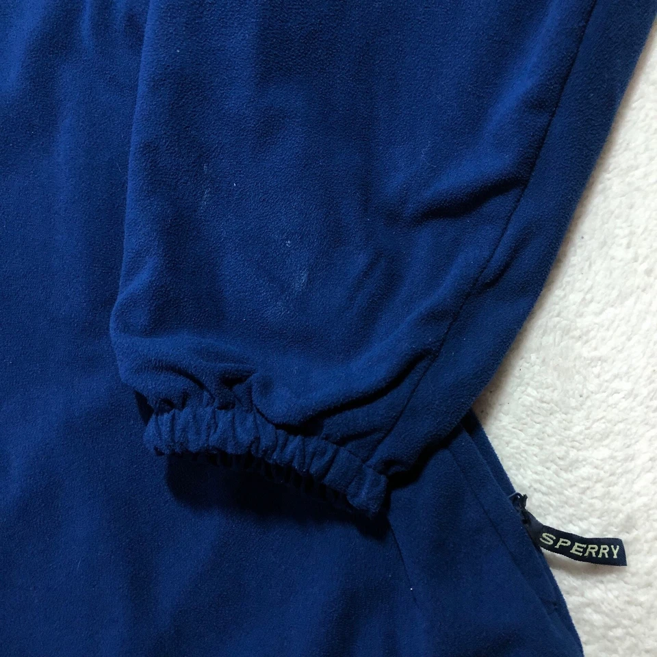 Chaqueta Sperry Top Sider Para Hombre Pequeña Azul Polar 1/2 Cremallera Pullover Foto 3 de 4