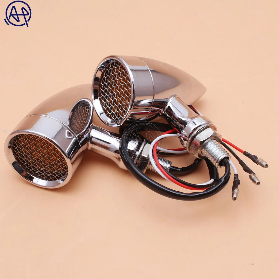 Montajes indicadores universales de motocicleta LED ámbar intermitente luz de circulación Foto 2 de 4