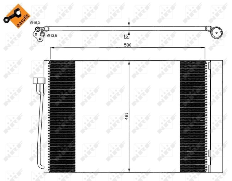 NRF 35537 Condenser, air conditioning for BMW