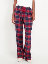 Old Navy Women  s Size 2X  Navy Tartan Plaid Mid Rise Flannel Pajama Pants NWT