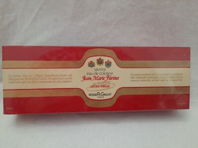 Roger & Gallet Paris Jean Marie Farina Savon Eau de Cologne Box Set 3 Soaps NIP