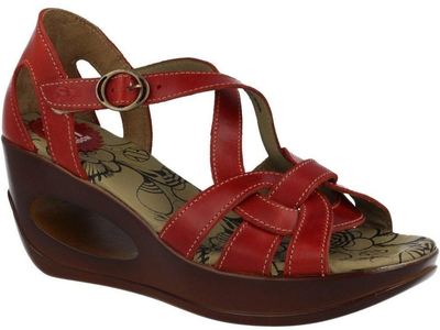 red fly sandals