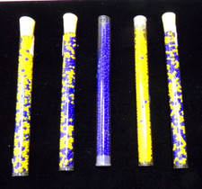 SIZE 11/0 CRAFT SEED BEADS BLUE / YELLOW 75 g 2.6 OZ LOT BG21 bon88craft bz8cr