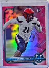 Myjai Sanders 2021-22 Bowman University Chrome Pink Refractor #6 Cincinnati