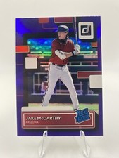 Jake McCarthy 2022 Donruss #73 Purple Pandora Prizm Rated Rookie Diamondbacks
