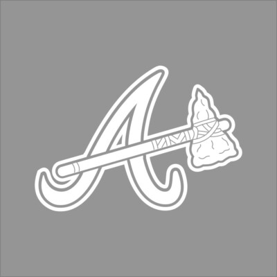 Atlanta Braves #2 MLB Team Logo 1 Color Vinyl Decal Sticker Car Window Wall