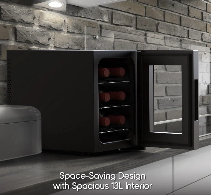 Ionchill 6-bottle wine cooler, 13-Liter Mini Fridge with wine rack and temp ctrl
Opens in a new wind