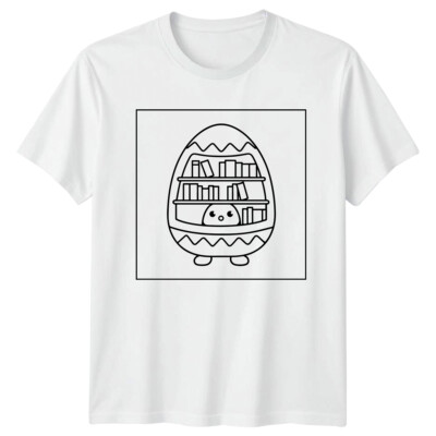 Osterei Bücherregal Herren T-Shirt Damen Tee Grafik Unisex Top