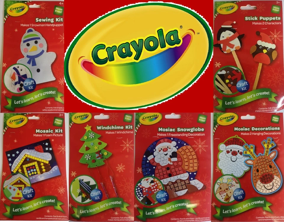 Crayola Natale bambini fai da te set kit artigianato artistico fai da te | divertimento artigianato festivo NATALE