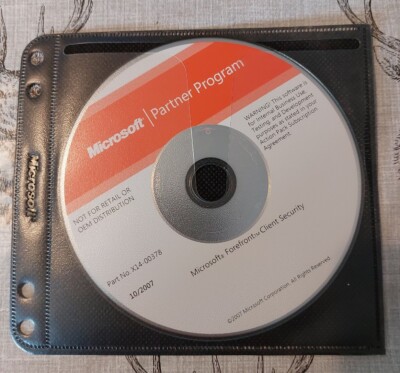 Microsoft Partnerprogramm Forefront Client Security CD X14-00378 Software