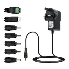 12V 1A/2A/3A DC UK Plug Power Supply Adaptor Transformer for LED Strips CCTV