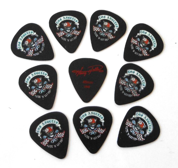 10 x LOS ANGELES BLACK CELLULOID LIVE 'N' LET DIE 0.46MM  GUITAR PICKS PLECTRUMS