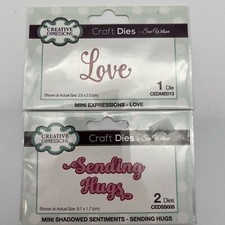 Creative Expressions LOVE  SENDING HUGS Dies Bundle Die Craft Cards Scrapbook