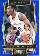 2016-17 Panini Select #16 Langston Galloway /299 Blue Prizm New Orleans Pelicans