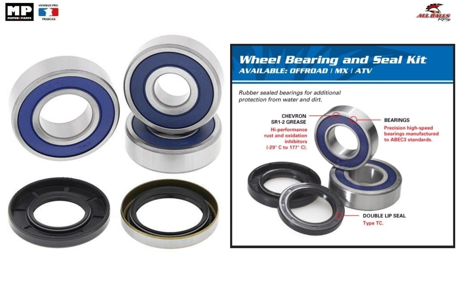 Roulement de roue arrière 25-1544 pour Yamaha RD350 : éliminez le jeu mécanique de votre moyeu