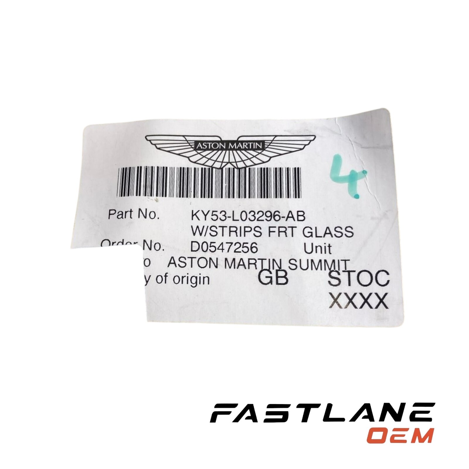2017-2023 ASTON MARTIN DB11 FRONT GLASS WEATHERSTRIP NEW OEM KY53-L03296-AB