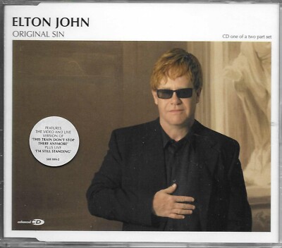 ELTON JOHN Original Sin w/ 2 RARE LIVE TRX & VIDEO CD single SEALED USA Seller