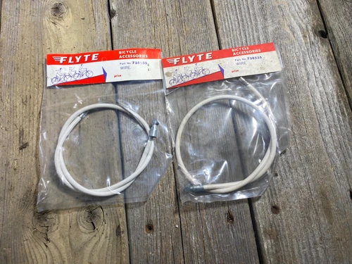 X2 VINTAGE MUSCLE BIKE BICYCLE FLYTE BRAKE CABLE & HOUSING FRONT NOS QTY 2