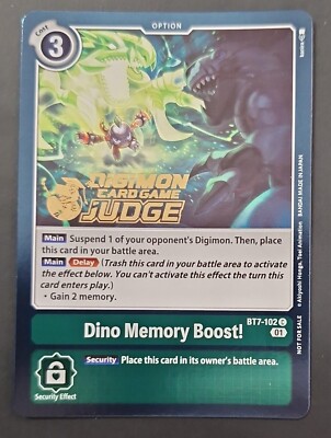 Digimon TCG - Judge Promos - Dino Memory Boost! (BT7-102) - ENG NM