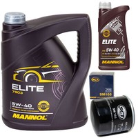 MotoröL Set Mannol Elite 5W40 6 Liter + ÖLfilter FüR Opel Astra H Kasten 125 PS