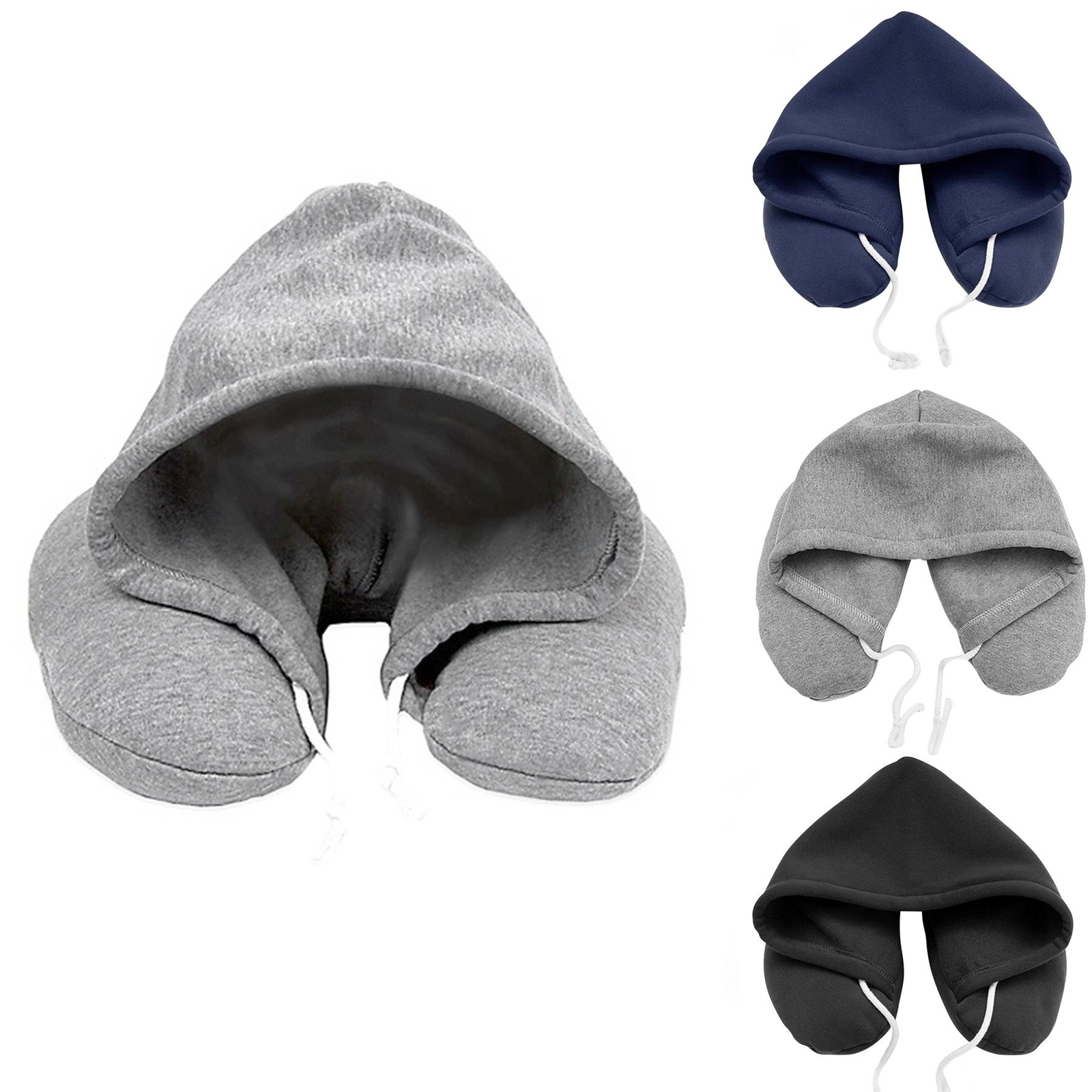 Travel Pillow With Hoodie Neck Cushion Flight Soft Comfortable Hooded U