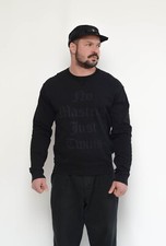 Dsquared2 Luxury Men's Black Cotton Crew Neck Sweatshirt Size L Made in Portugal