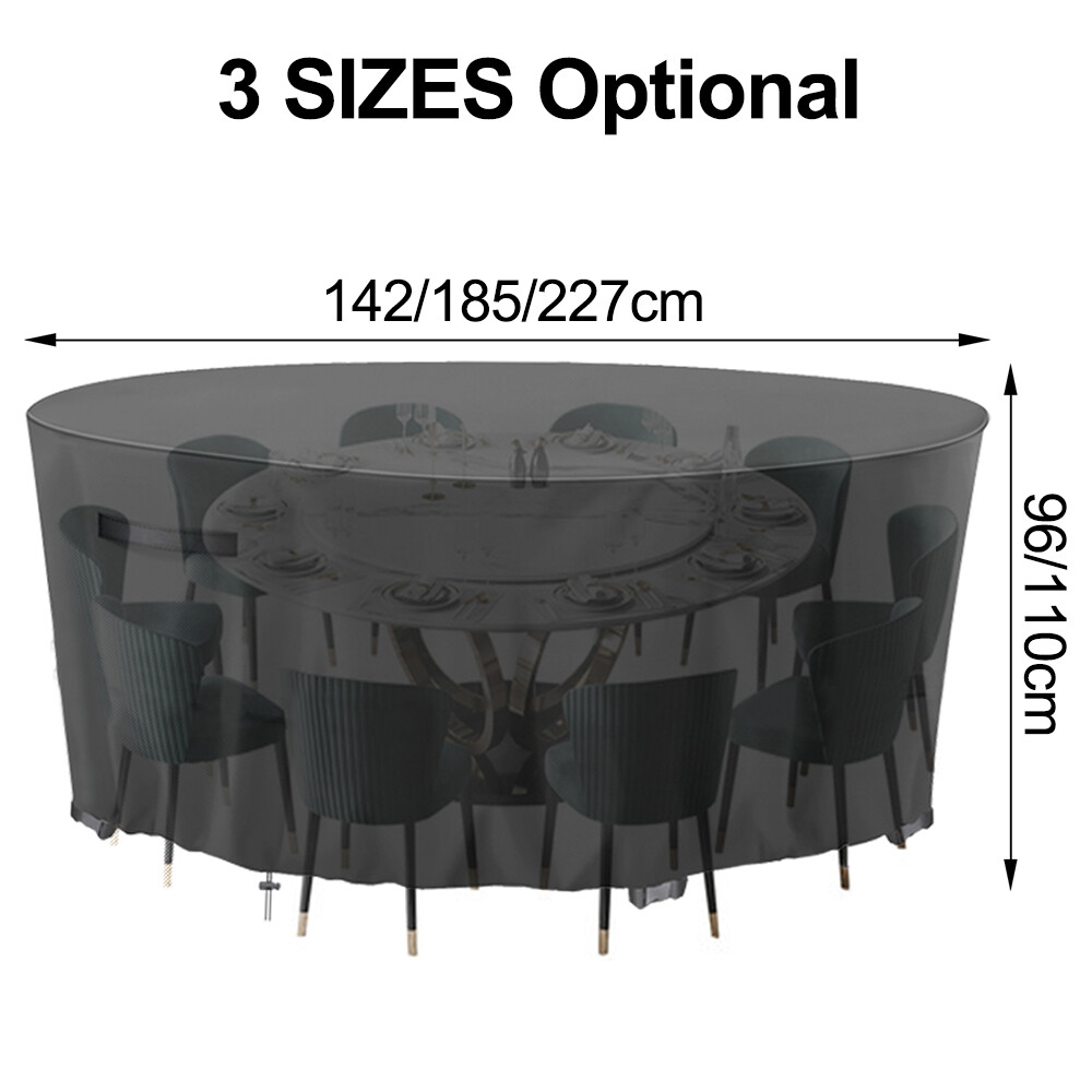 Patio Furniture Covers Waterproof Outdoor 420D AntiFading Round Table Protector eBay