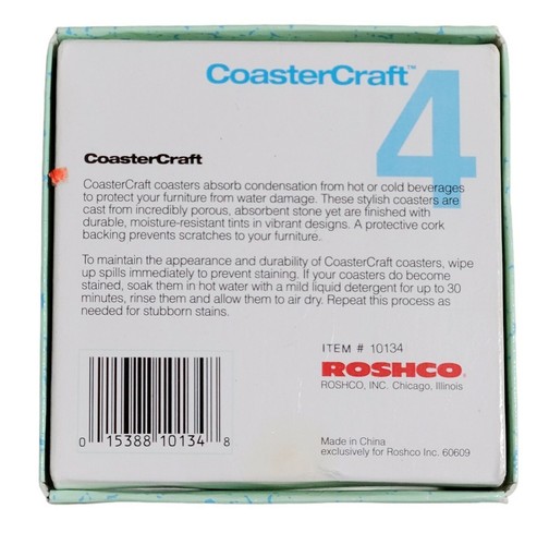 Roshco Sottobicchiere Artigianale Set di 4 Sottobicchieri Barca Arte Acquatica 10134 - Foto 7 di 7
