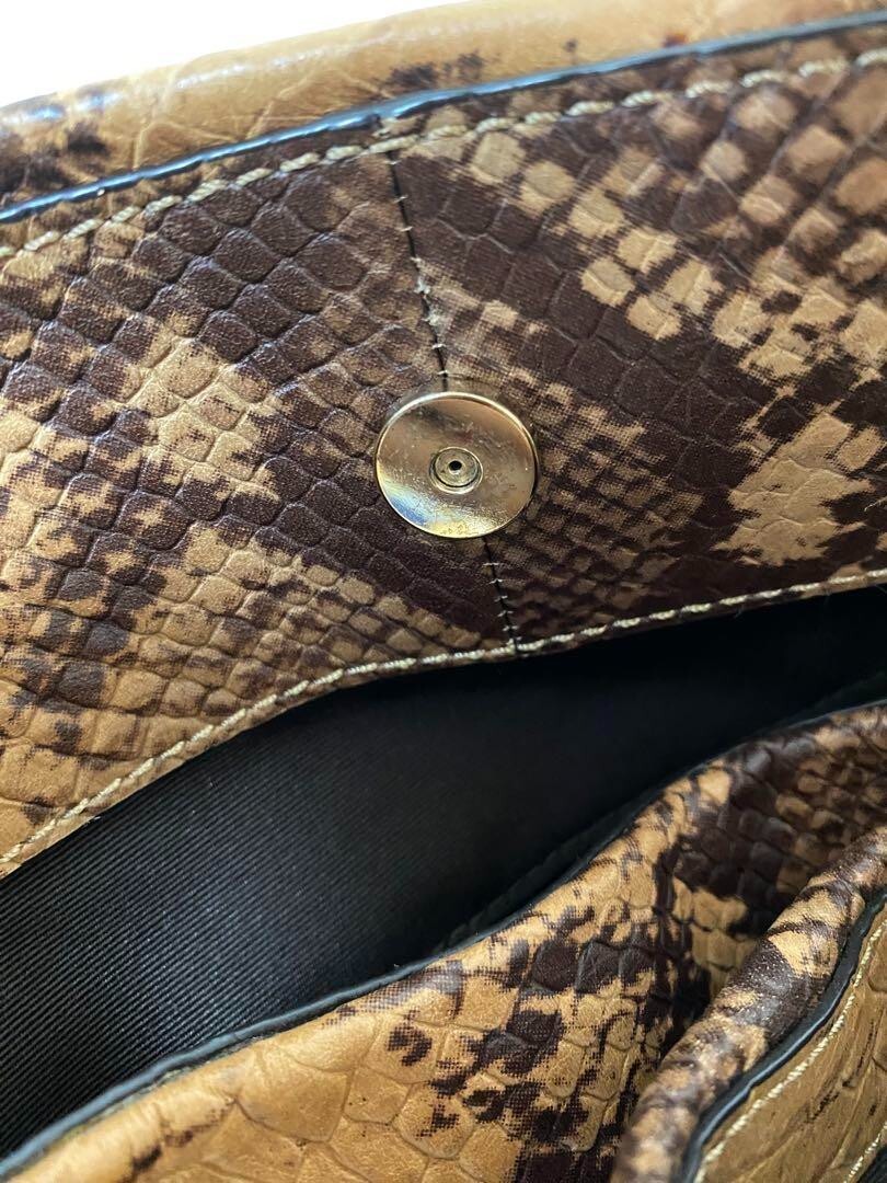 COACH Shoulder bag Python pattern bag hand Bag 11… - image 7