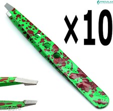 10  New Beauty Tool Makeup Eyebrow Parrot/Red Tweezer Hair Remover Slanted Tip