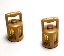 Lego - Minifigure Utensil - Lot of 2 - Gold, Lanterns, Lamp